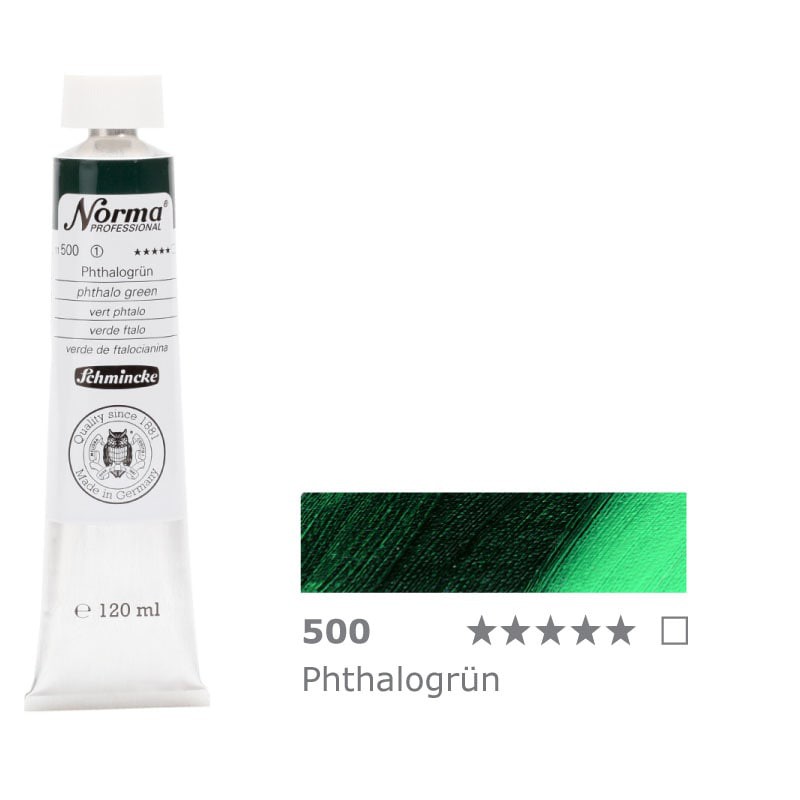 Farba olejna Schmincke Norma Professional 120 ml nr 500 Phthalo Green- gart.pl