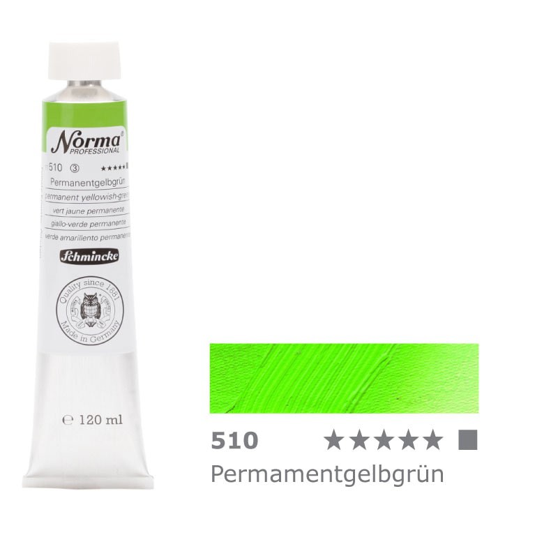 Farba olejna Schmincke Norma Professional 120 ml nr 510 Permanent Yellowish-Green - gart.pl