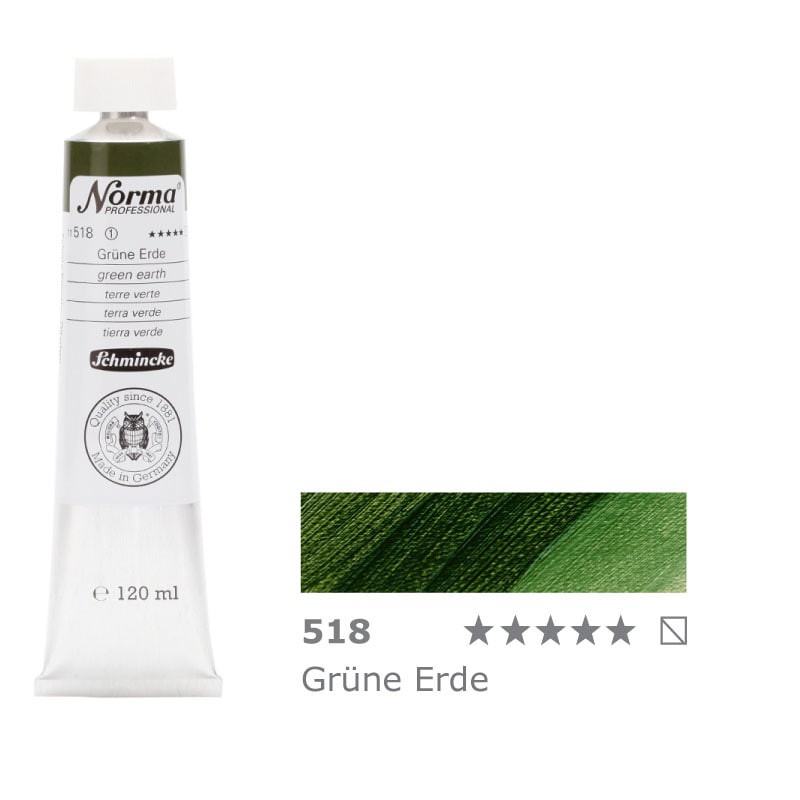 Farba olejna Schmincke Norma Professional 120 ml nr 518 Green Earth - gart.pl