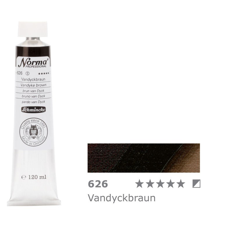 Farba olejna Schmincke Norma Professional 120 ml nr 626 Vandyke Brown - gart.pl