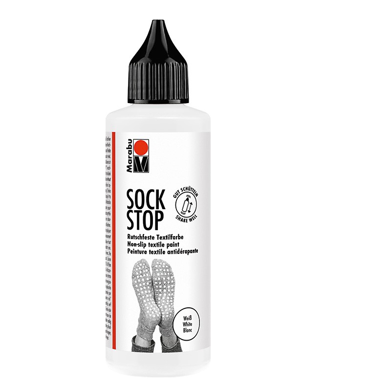 farba z antypoślizgiem Marabu SOCK STOP nr 070 white - sklep dla plastyków gart.pl