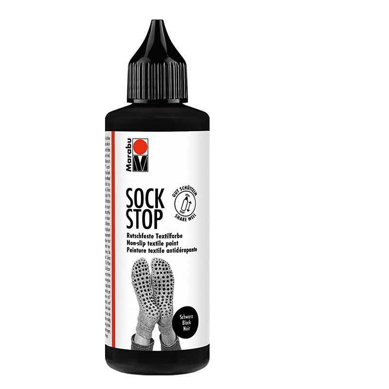 farba z antypoślizgiem Marabu SOCK STOP nr 073 black - sklep dla plastyków gart.pl