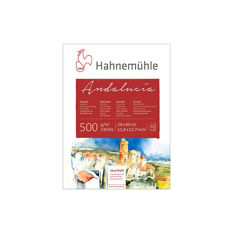 Andalucia 500 g rough/cold pressed blok do akwareli, gwaszu, akrylu, tempery - sklep dla artystów plastyków GART