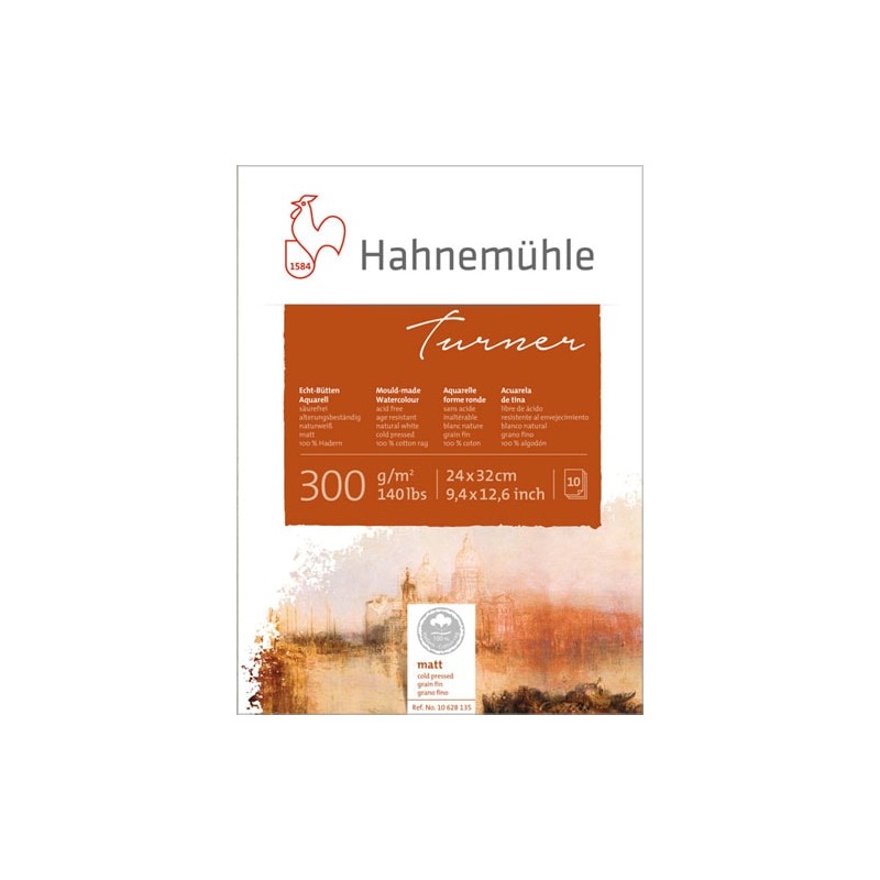 Turner 300 g cold pressed blok do akwareli 100% bawełny 24 x 32 cm
