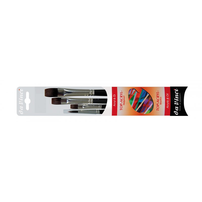 da Vinci TOP-ACRYL zestaw pędzli do akrylu i oleju nr 4220 w plastikowym etui