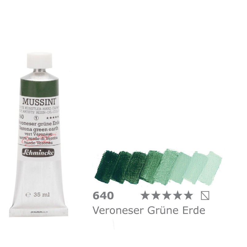 Farba olejno-żywiczna 35 ml Schmincke MUSSINI - 640 Verona Green Earth