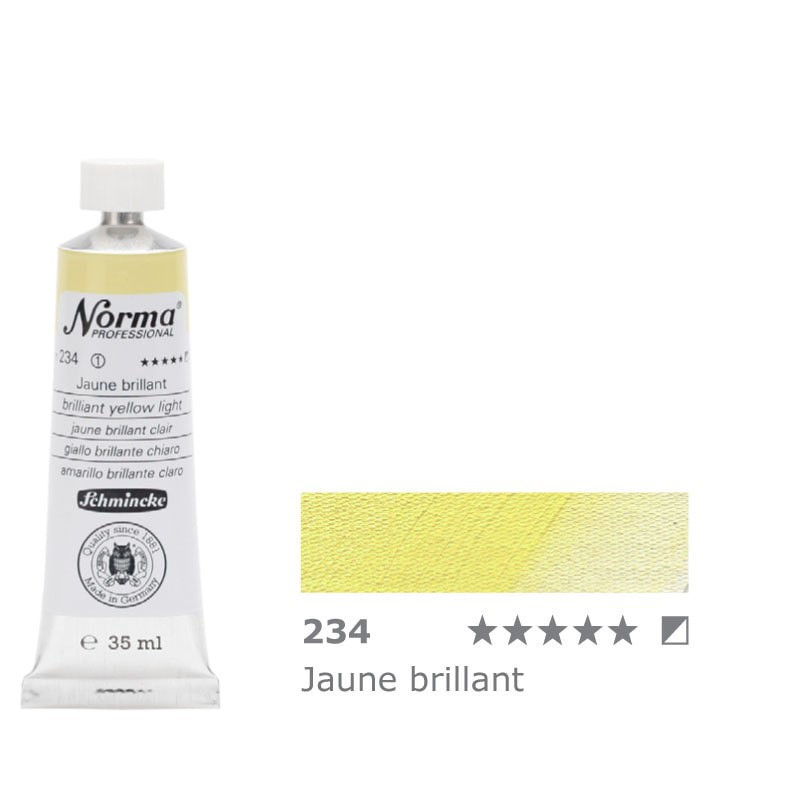 Farba olejna Schmincke Norma Professional nr 234 Brilliant Yellow Light - gart.pl