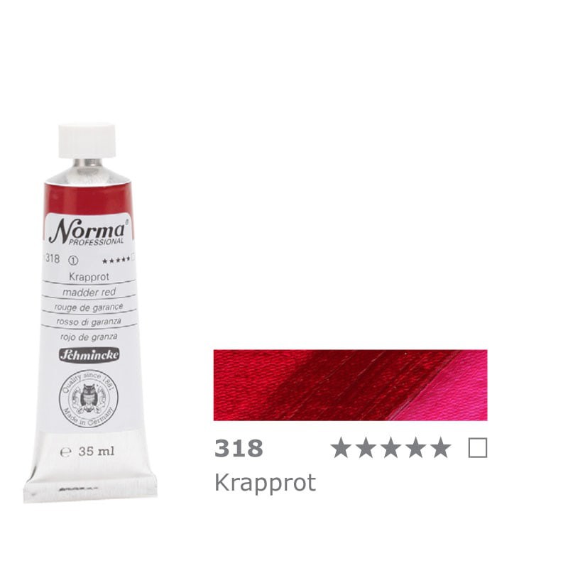 Farba olejna Schmincke Norma Professional nr 318 Madder Red - gart.pl
