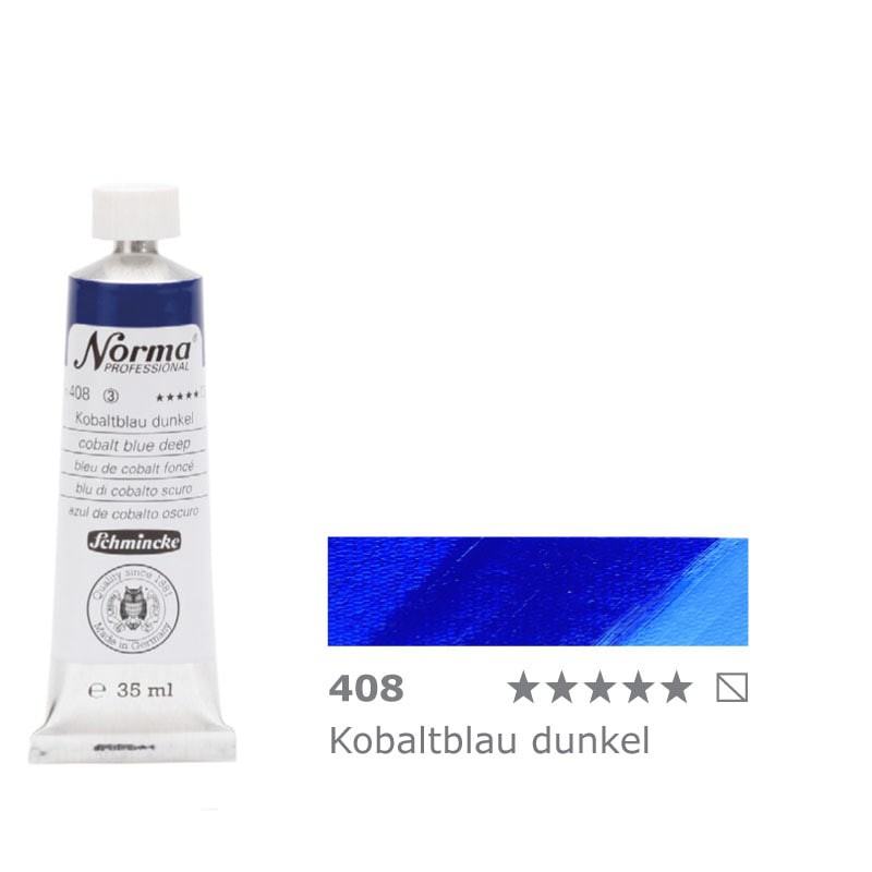 Farba olejna Schmincke Norma Professional nr 408 Cobalt Blue Deep - gart.pl