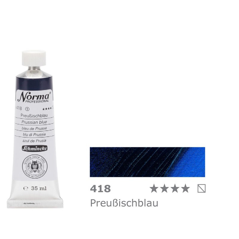 Farba olejna Schmincke Norma Professional nr 418 Prussian Blue - gart.pl