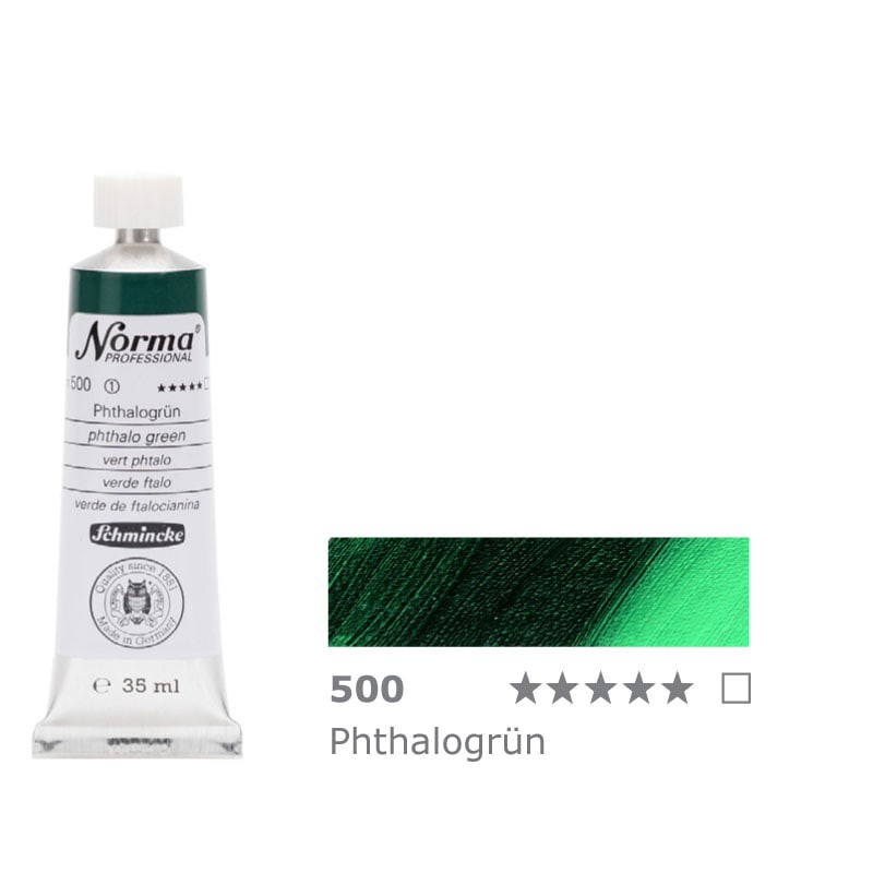 Farba olejna Schmincke Norma Professional nr 500 Phthalo Green- gart.pl