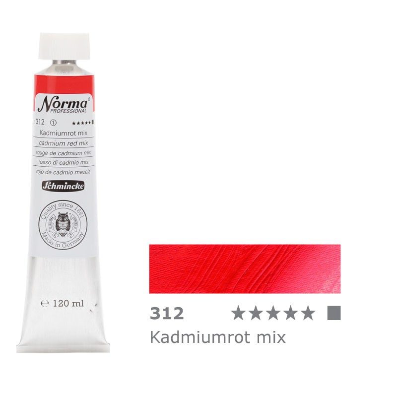 Farba olejna Schmincke Norma Professional 120 ml nr 312 Cadmium Red - gart.pl