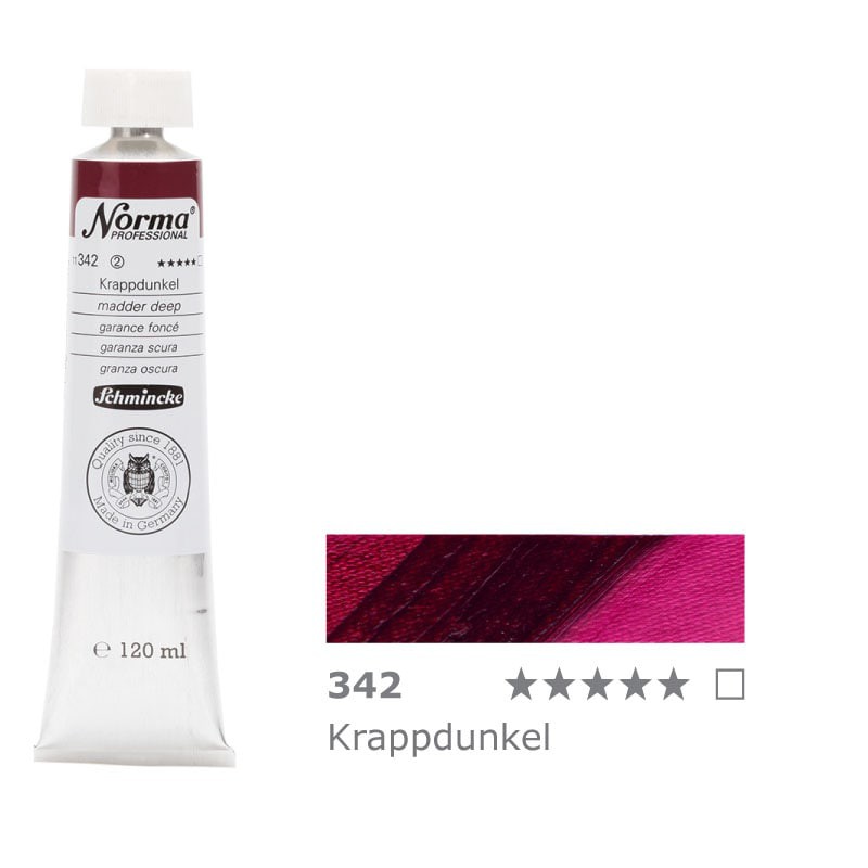 Farba olejna Schmincke Norma Professional 120 ml nr 342 Alizarin Crimson Hue - gart.pl