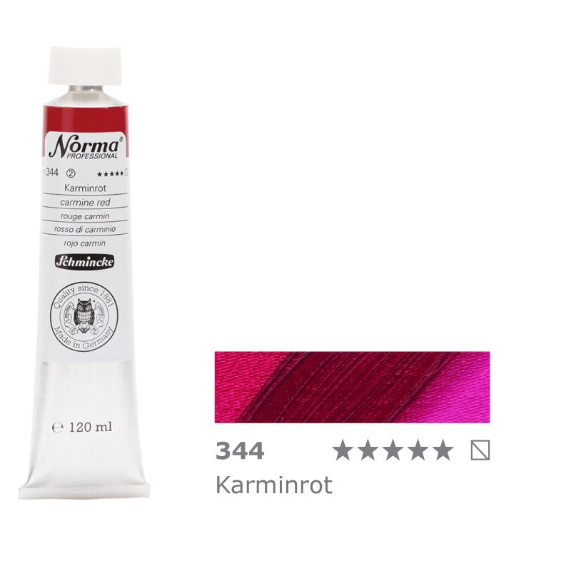 Farba olejna Schmincke Norma Professional 120 ml nr 344 Carmine Red - gart.pl