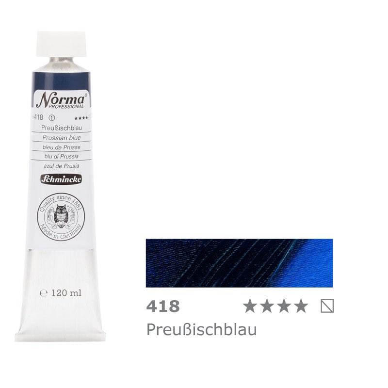 Farba olejna Schmincke Norma Professional 120 ml nr 418 Prussian Blue - gart.pl