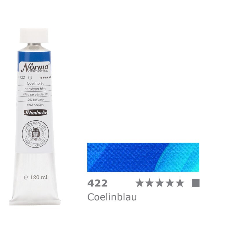 Farba olejna Schmincke Norma Professional 120 ml nr 422 Cerulean Blue - gart.pl