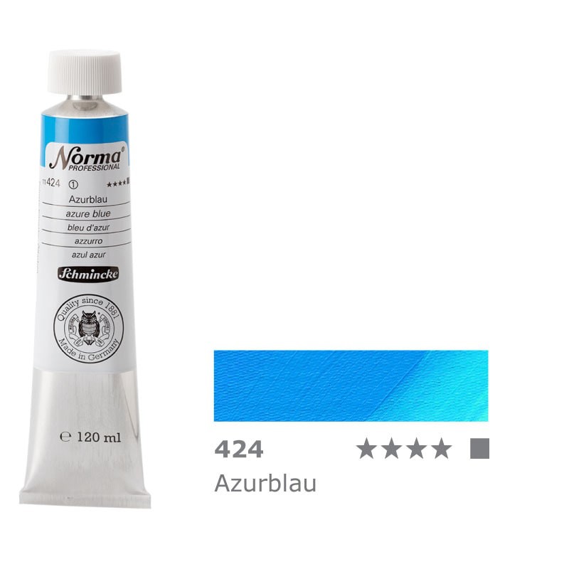 Farba olejna Schmincke Norma Professional 120 ml nr 424 Azure Blue - gart.pl